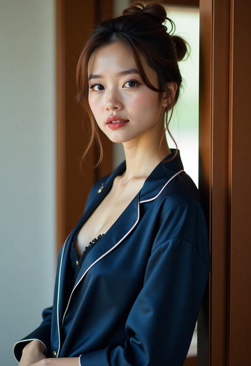 阳光下整洁的房间与窗边绿植